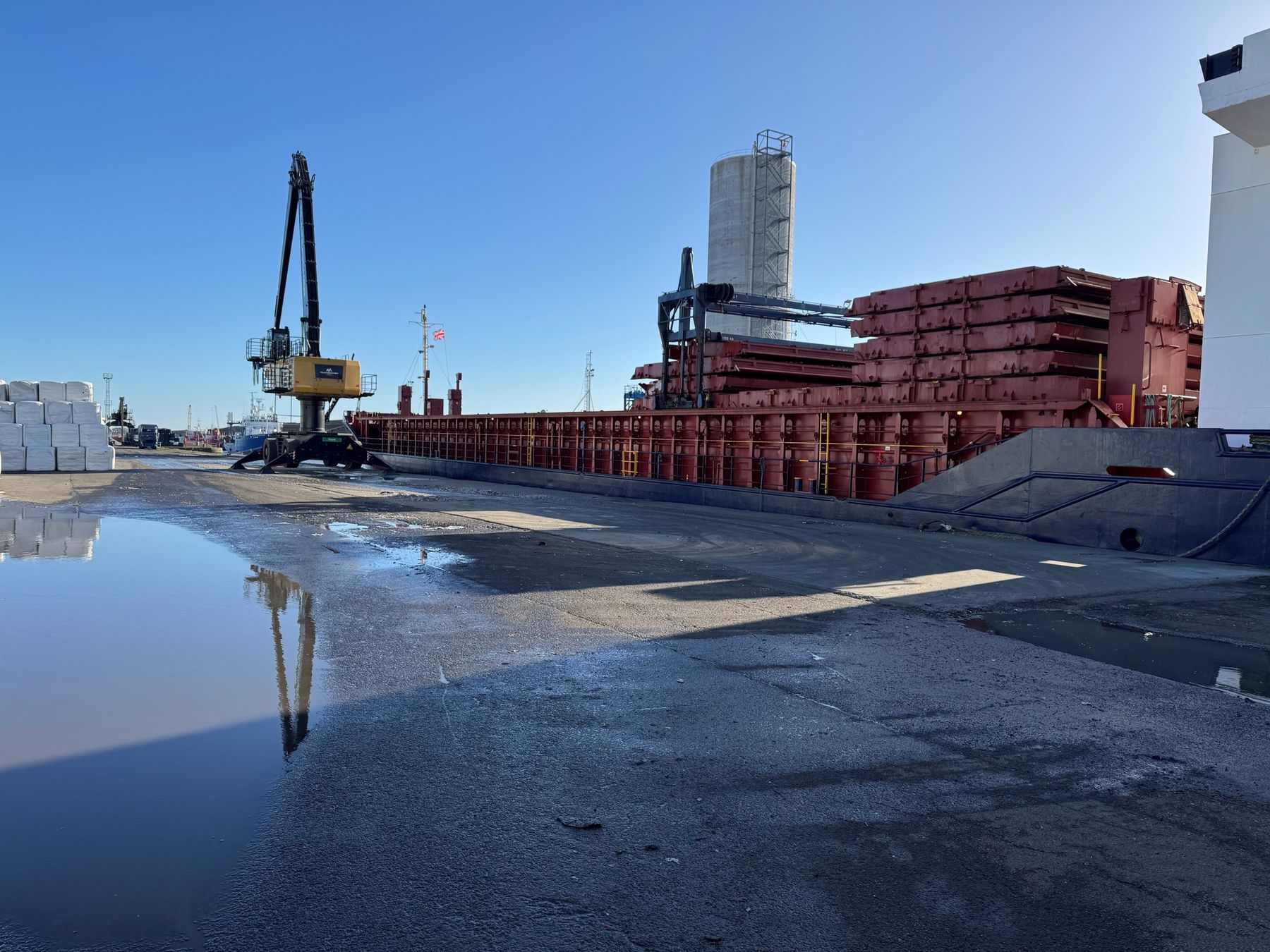 Cargo ship alongside the quay